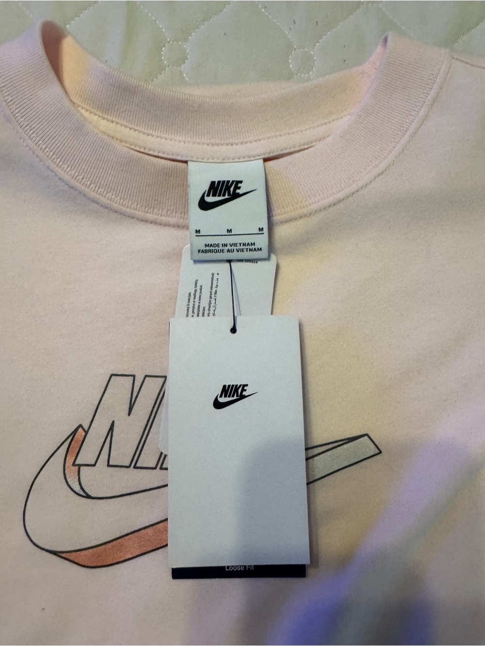 Nike Light Pink Graphic Logo T-shirt Dress